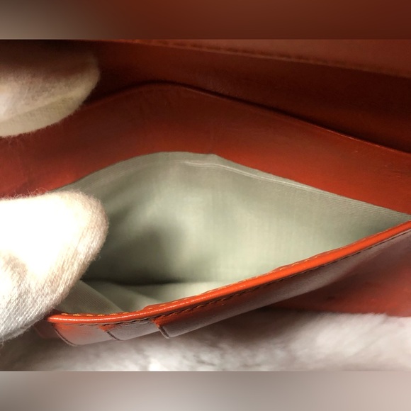 Loewe Orange Leather Bi-Fold Vertical Wallet,Size approx-5.5”x 3.75” - Picture 15 of 15